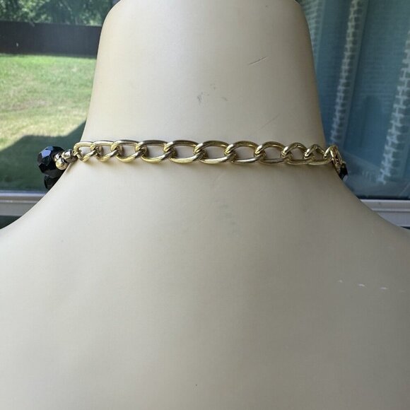 Vintage Brass Copper‎ Silver Tone Avant Garde Bib Necklace Pressed Etched 24" - Picture 5 of 11